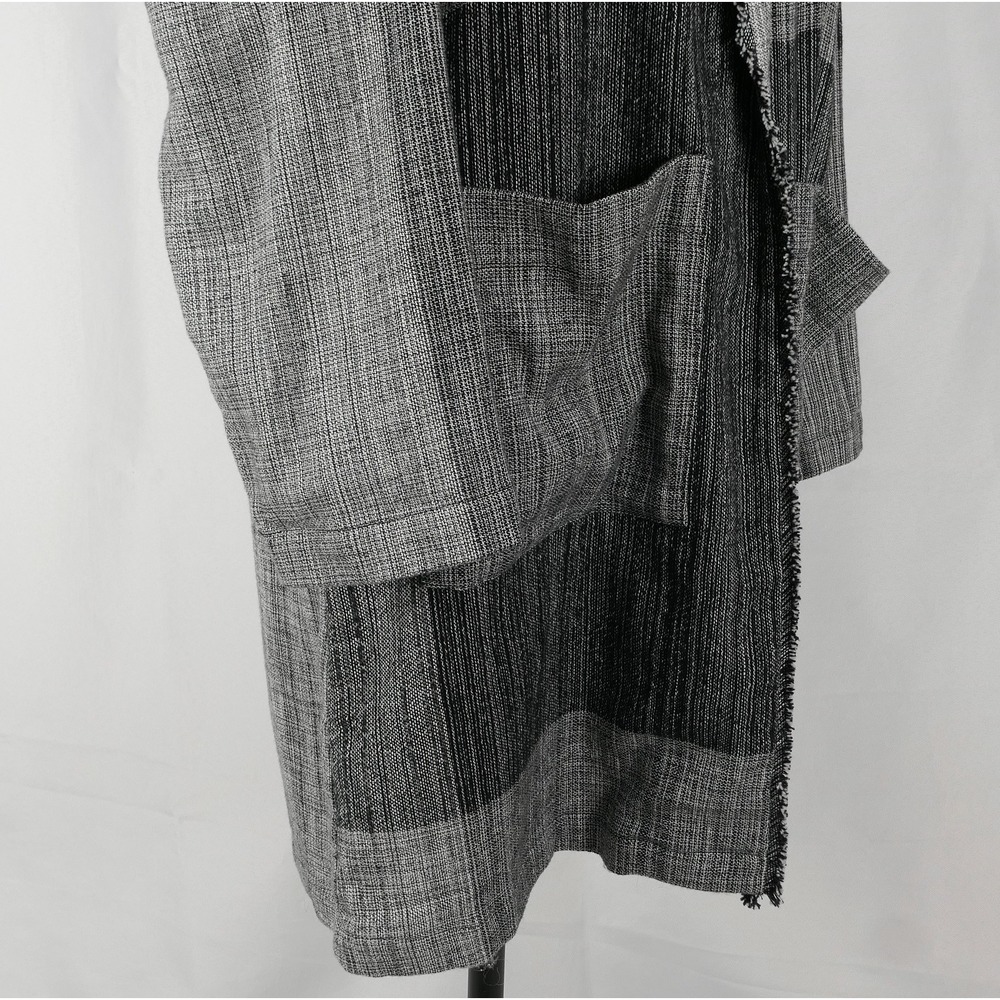 Eileen Fisher Organic Cotton Hazy Blocks Shawl Duster Cardigan Women's S / M - Picture 6 of 9